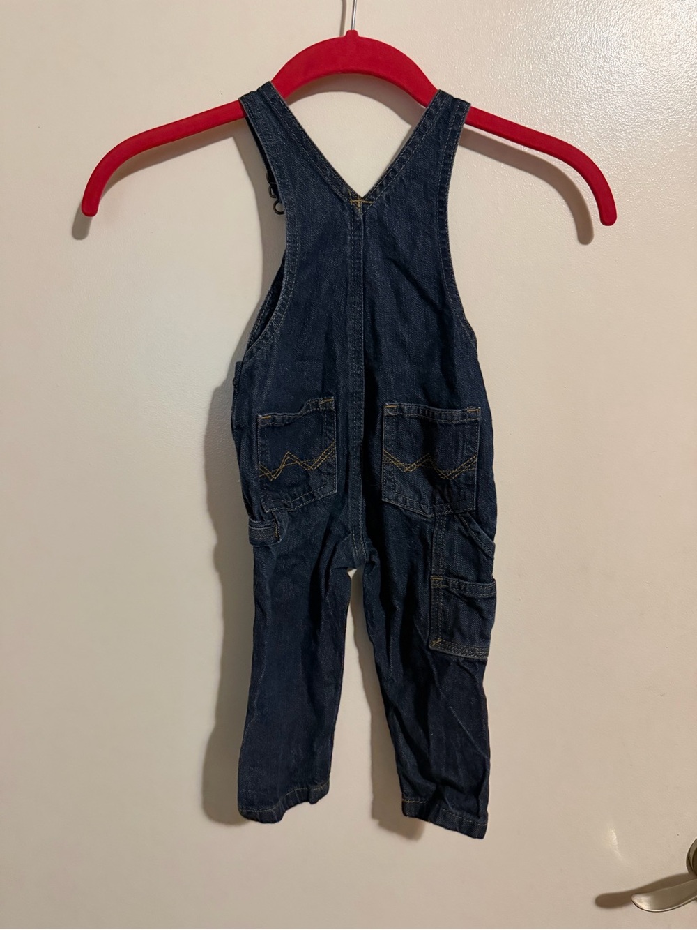 Wrangler Dark Blue Denim Kids Overalls - Picture 2 of 3
